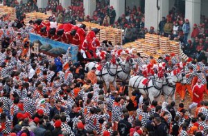 Carnevale di Ivrea, Battaglia delle arance