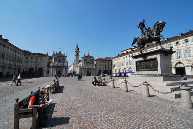 Piazza San Carlo nel centro storico di Torino