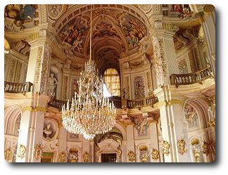 Interni dei saloni della Palazzina di Caccia di Stupinigi